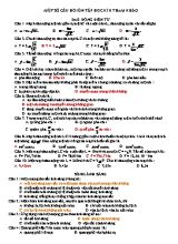 Một số câu hỏi ôn tập học kì II Vật lí lớp 12 (Có đáp án)